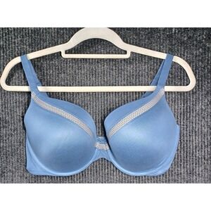 Victoria's Secret Perfect Shape Bra Womens 36DD Blue Excellent Underwire Mesh